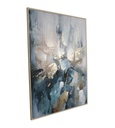 Blue Abstract Framed Canvas 47x65in 