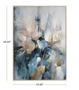 Blue Abstract Framed Canvas 47x65in 