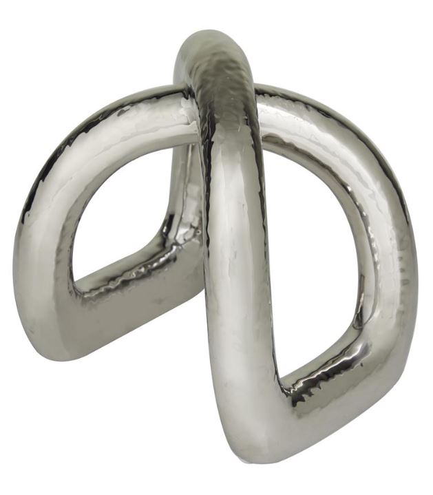 Silver Infinity Sculpture 8in