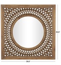 Carved Wood Mirror 40in