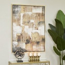 Gold Abstract Framed Canvas 36x47in