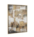 Gold Abstract Framed Canvas 36x47in