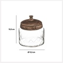 Glass Jar with Mango Wood Cover 0.7L