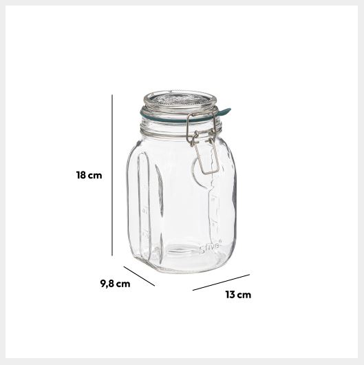 Jarro Glass Jar 1L