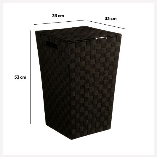 Rectangular Laundry Basket Black