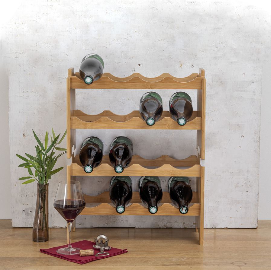 Stackable Bamboo Wine Rack 