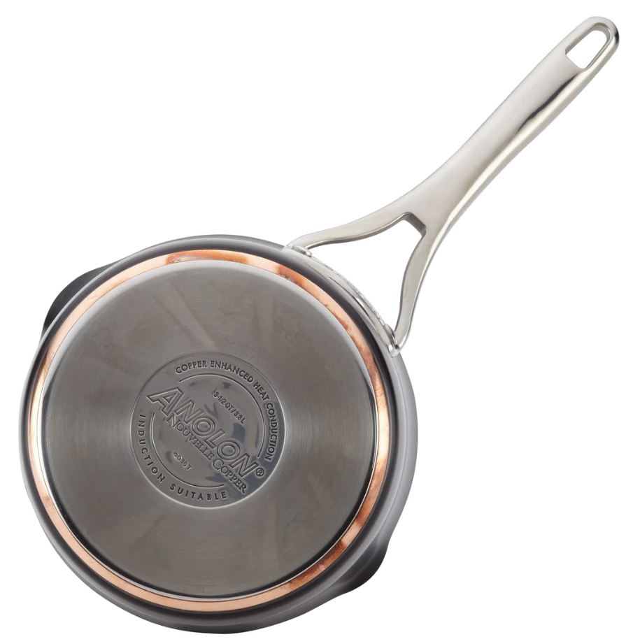 Anolon Nouvelle Luxe Covered Straining Saucepan 3.5QT