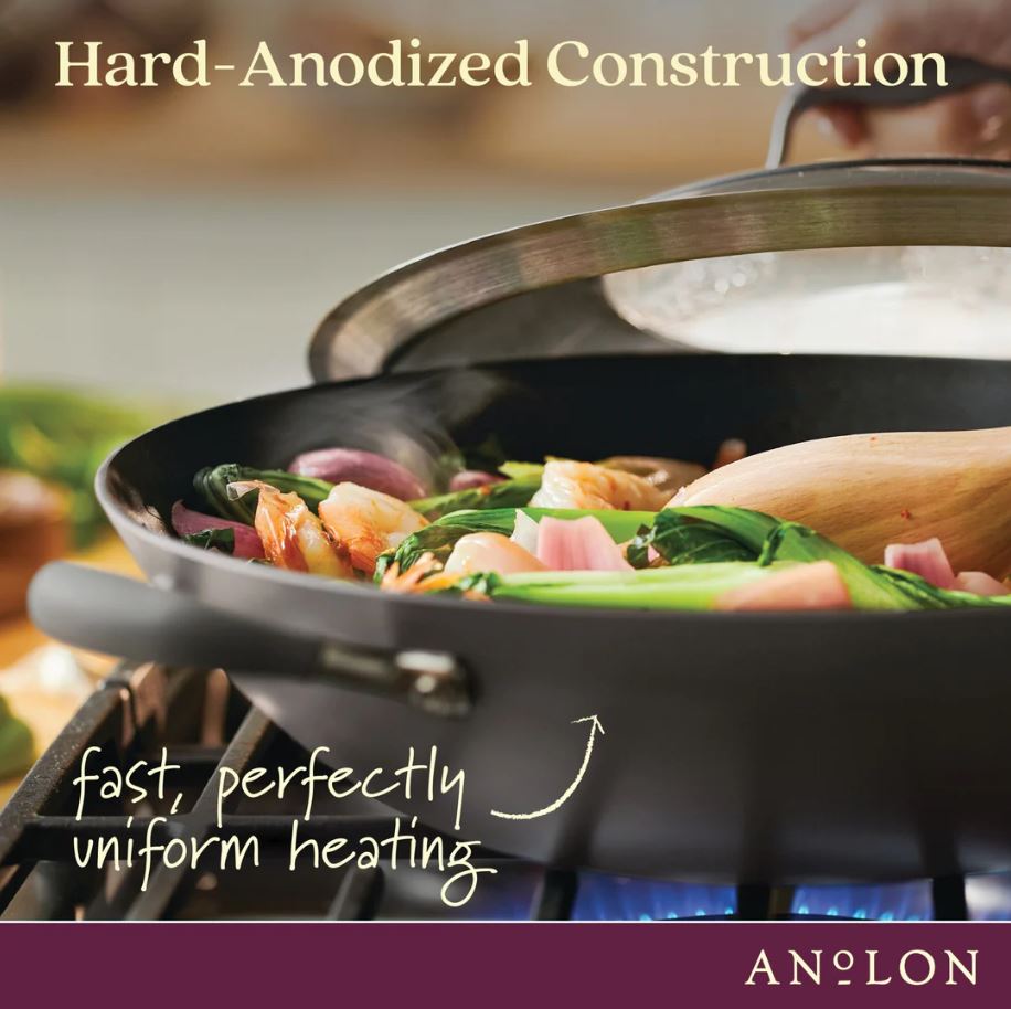 Anolon Advanced Moonstone Covered Wok 14 Inch