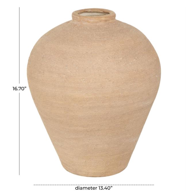 Terracotta Vase 17in