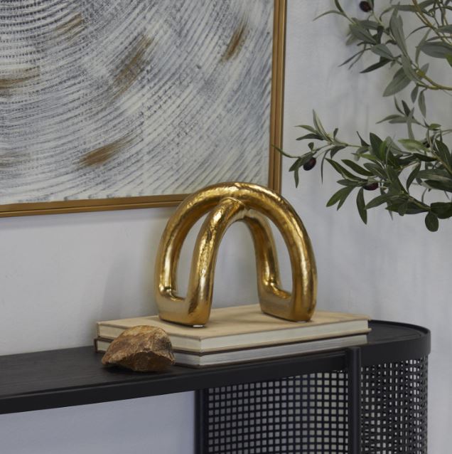 Gold Infinity Sculpture 8in