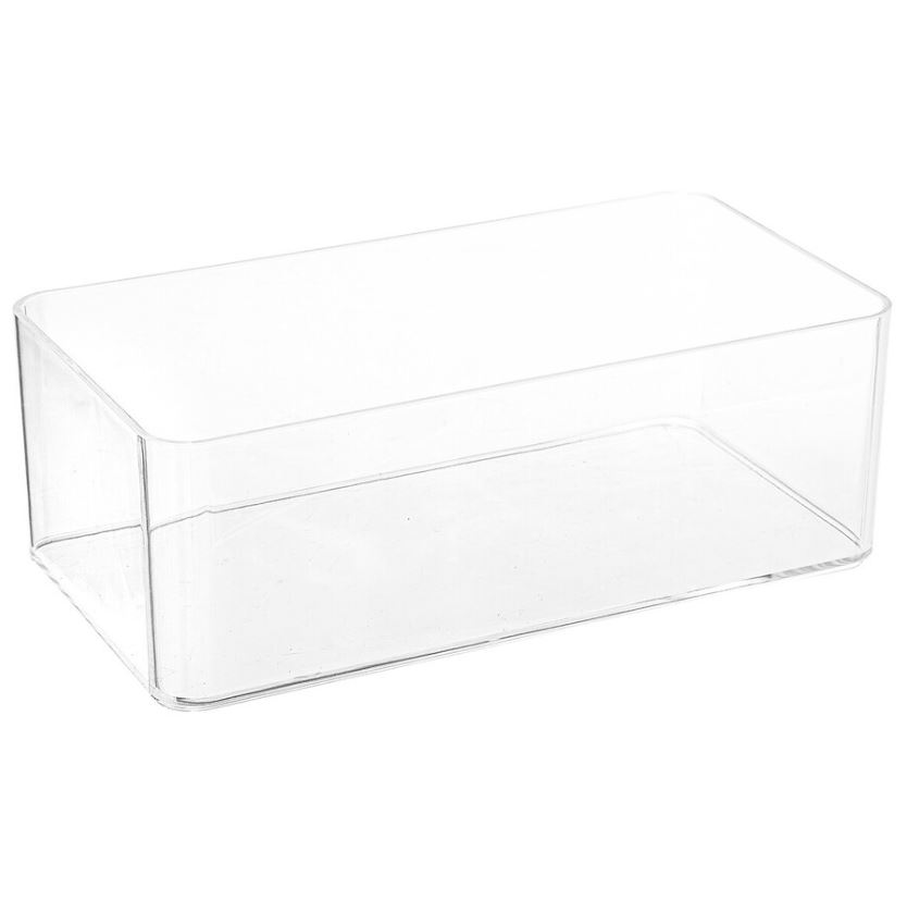 Selena Tissue Box Clear/Bamboo