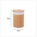 Round Bamboo Laundry Basket