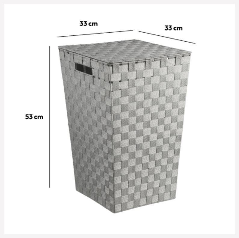 Rectangular Laundry Basket Grey