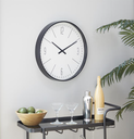 Black & White Clock 20in 