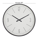 Black & White Clock 20in 