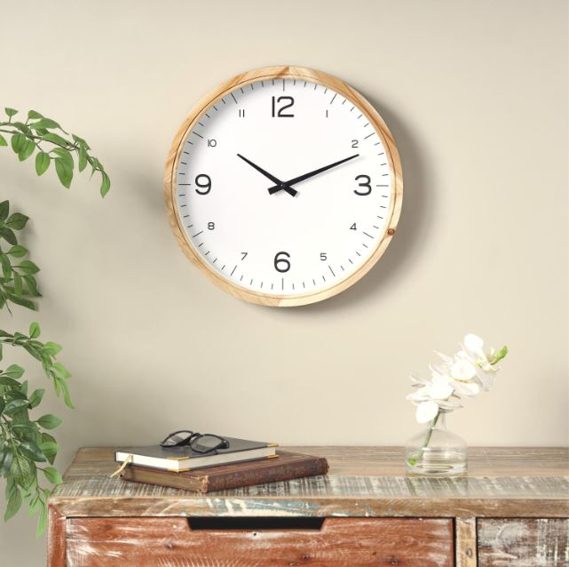 Wood Frame Clock 16in 