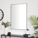 Rectangle Wall Mirror Black 24inx36in