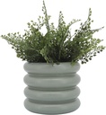 Ceramic Bibendum Planter Green 8in