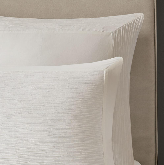 Hanae Cotton Blend Yarn Dyed 3 Piece Comforter Queen Set White