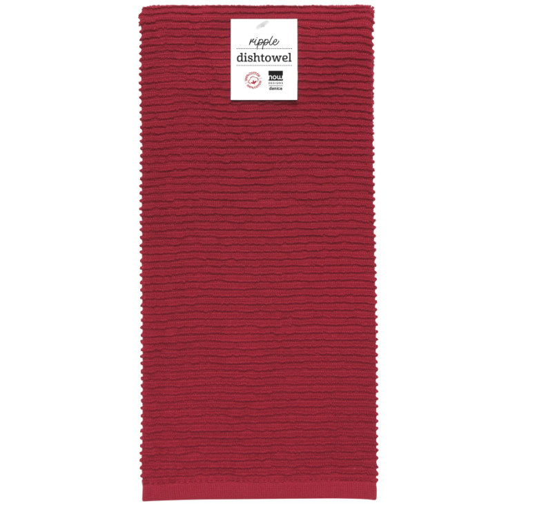 Ripple Kitchen Towel Carmine