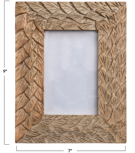 Carved Mango Wood 4x6 Frame 