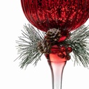 Ruby Christmas Candle Holder Set of 3