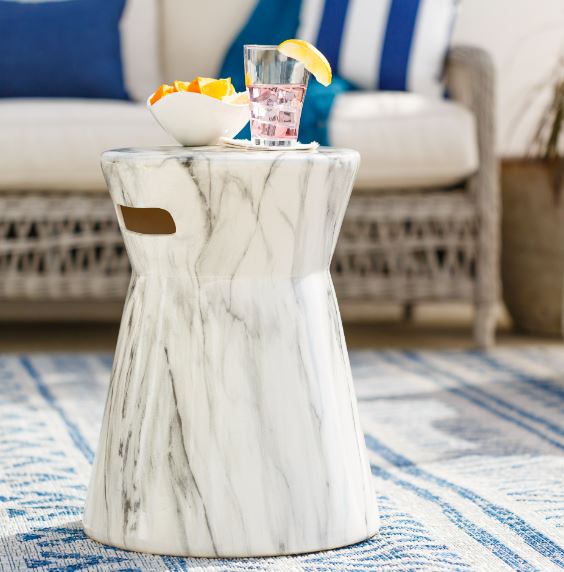Abruzo End Table White