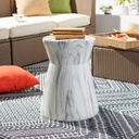 Abruzo End Table White