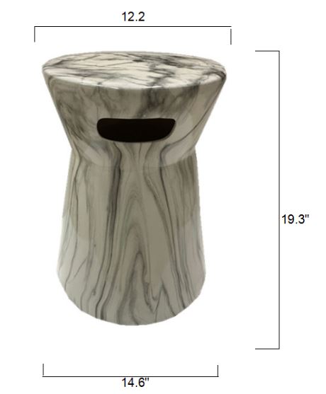 Abruzo End Table White
