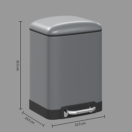 Ariane Soft Close Step Can Grey 5L