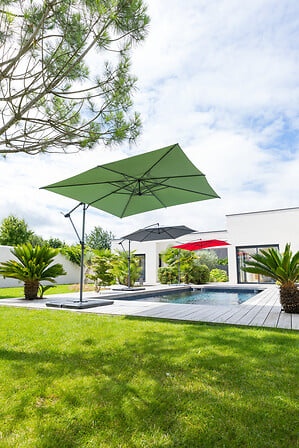 Manoa Outdoor Umbrella Slate 10x10 (PART)