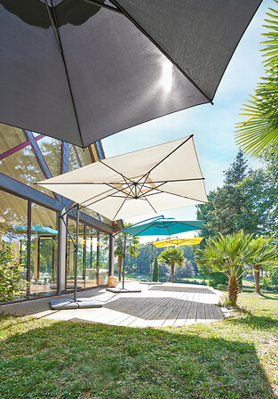 Manoa Outdoor Umbrella Slate 10x10 (PART)