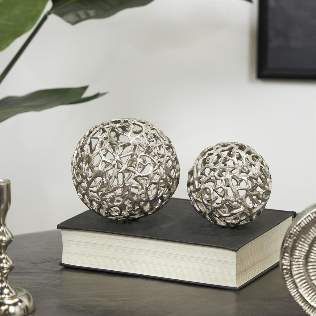 Decorative Metal Orb Gold 5in