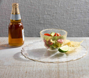 Gold Edge Pedestal Chip & Dip Server