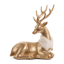 Deer with Fur Collar Gold Assorted 11in