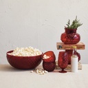 Glass Hobnail Serving Bowl Red 4.5QT