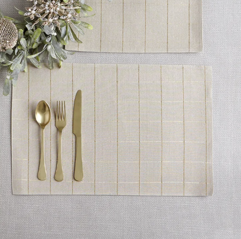Soft Check Placemat Natural
