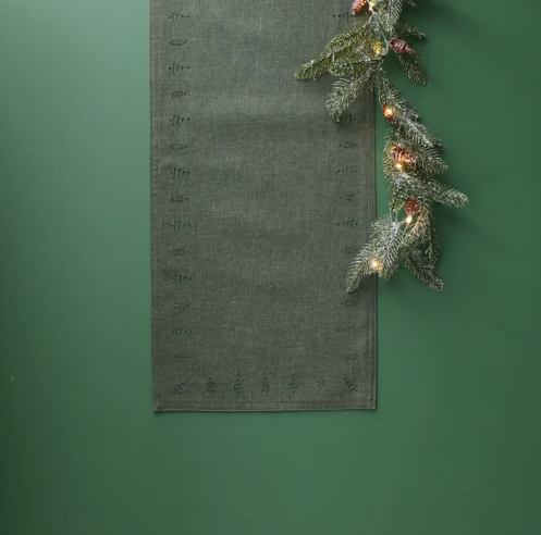 Tree Hemstitch Table Runner Forest
