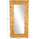 Dimensional Wood Mosaic Floor Mirror 36in x 72in