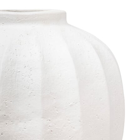 Amia Round Vase White Magnesia 11in