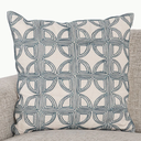 Elea Pillow Ivory Navy 22x22in