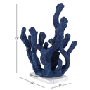 Blue Coral Sculpture With Acrylic Base 10x13in