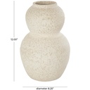 Ceramic Hourglass Textured Vase 15in
