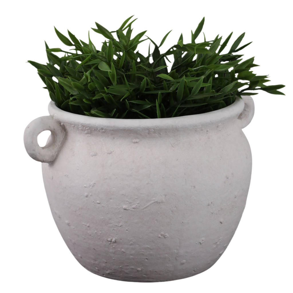 Textured Stoneware Jug Planter 10in