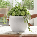 Textured Stoneware Jug Planter 10in