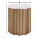Colvin Marble End Table Brown