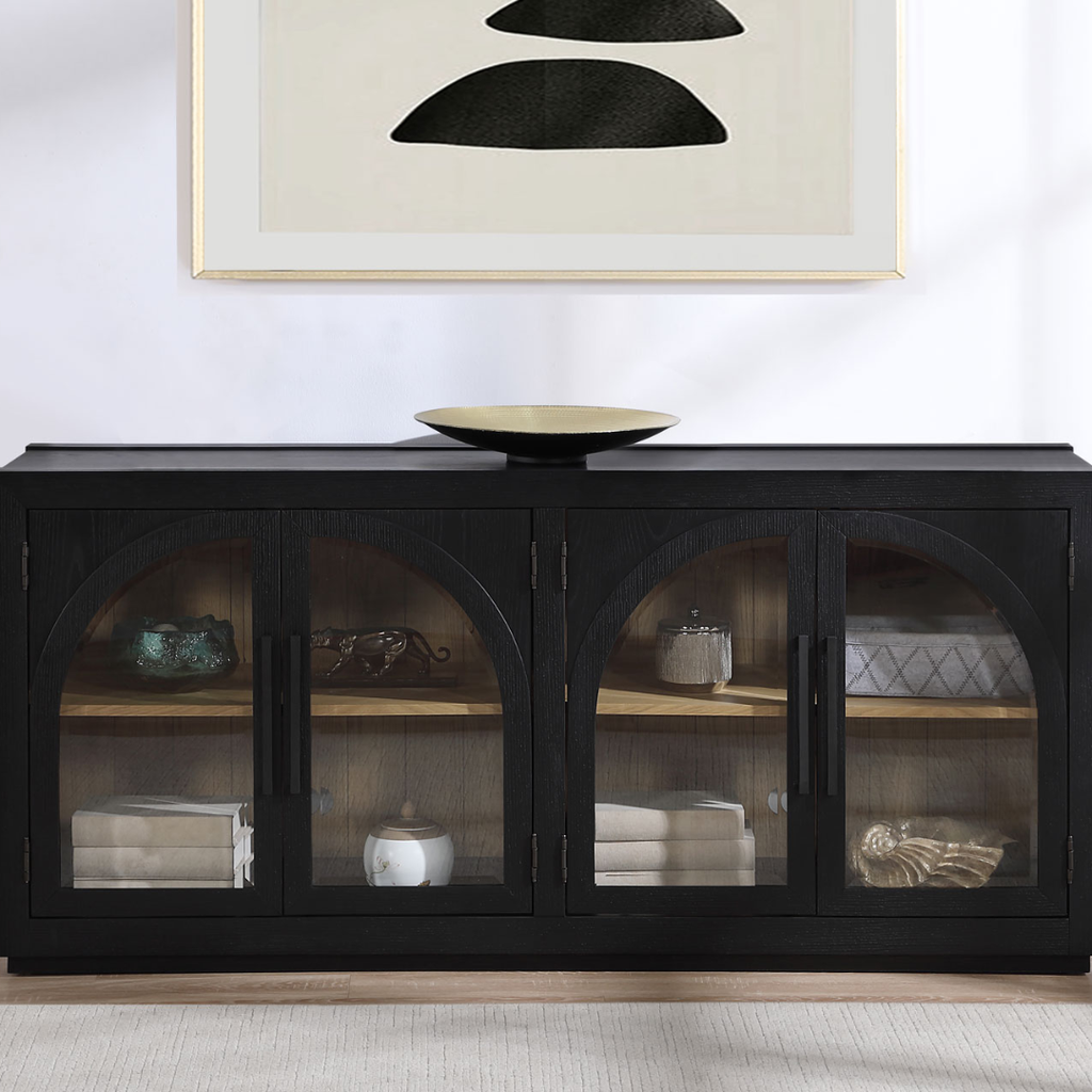 Magnolia Cathedral Doored Server Black