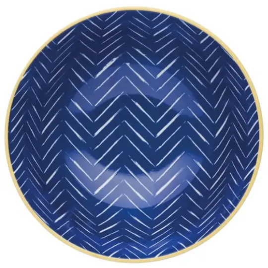 Glazed Stoneware Bowl Leafy Indigo 6in (1).webp