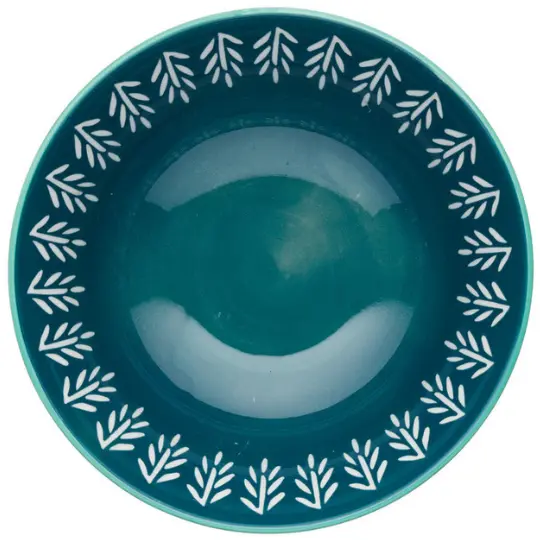 Glazed Stoneware Bowl Mixed Folk 6in (1).webp