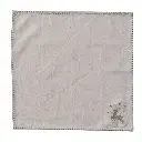 Blanket Stitch Cotton Napkins with Embroidered Deer Natural 18in 4pc (1).webp